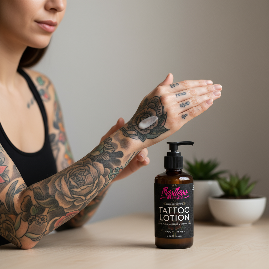 Restless Aftercare Tattoo Lotion lifestyle image